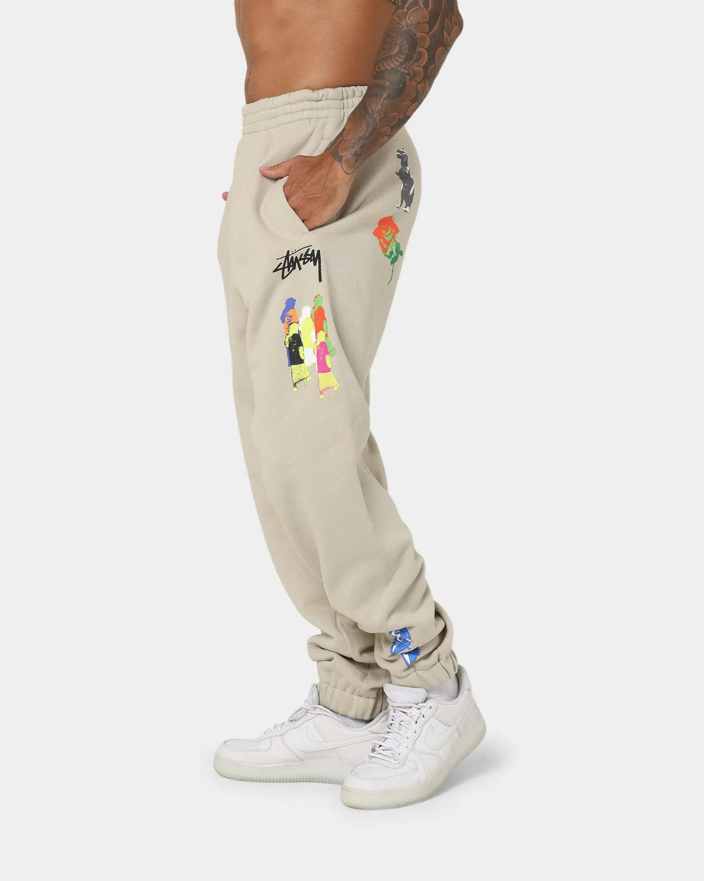 Stussy Funky Tribe Track Pants Cement