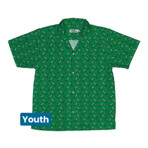 Sword and Hearts Video Game Green Youth Hawaiian Shirt