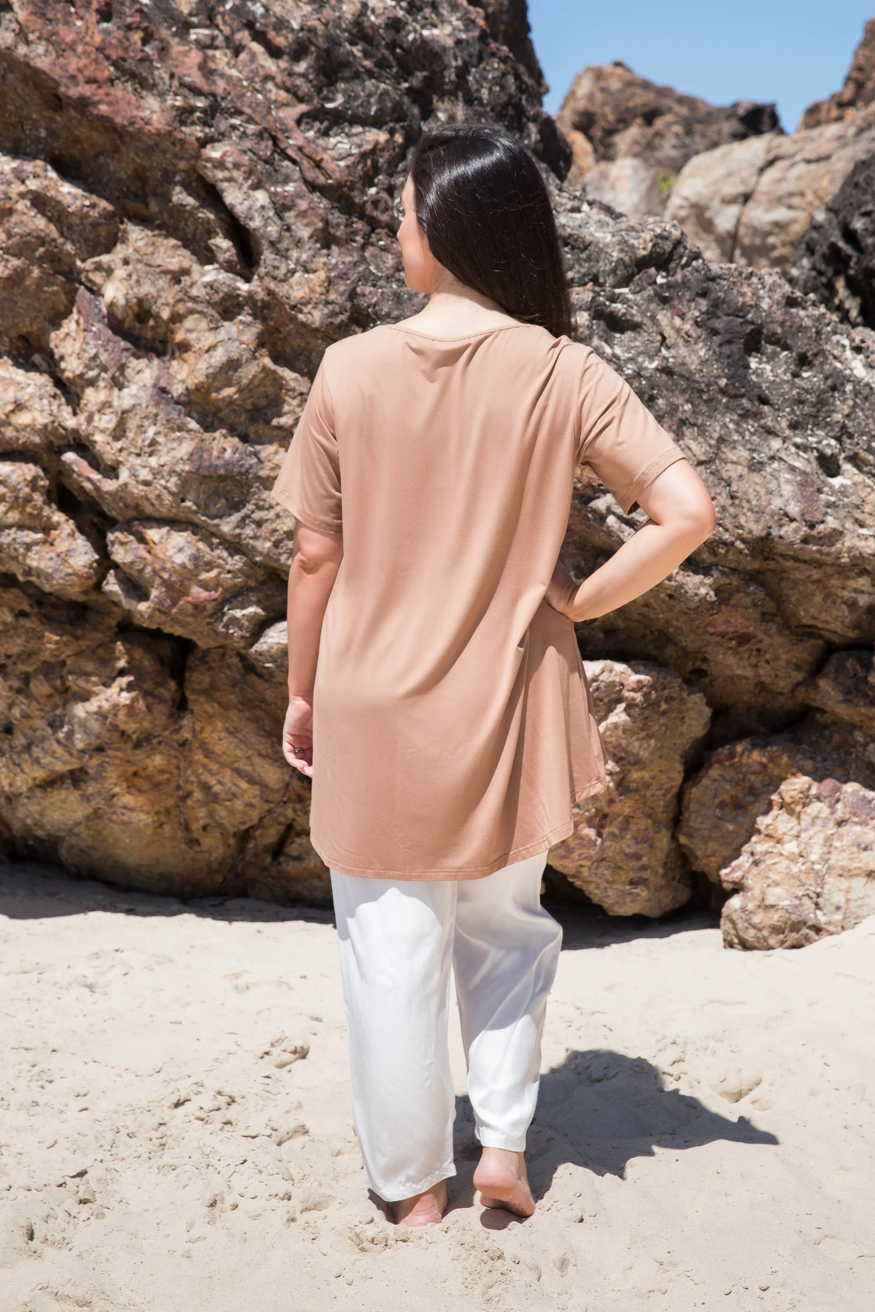 T-Shirt Top | Almond | FINAL SALE