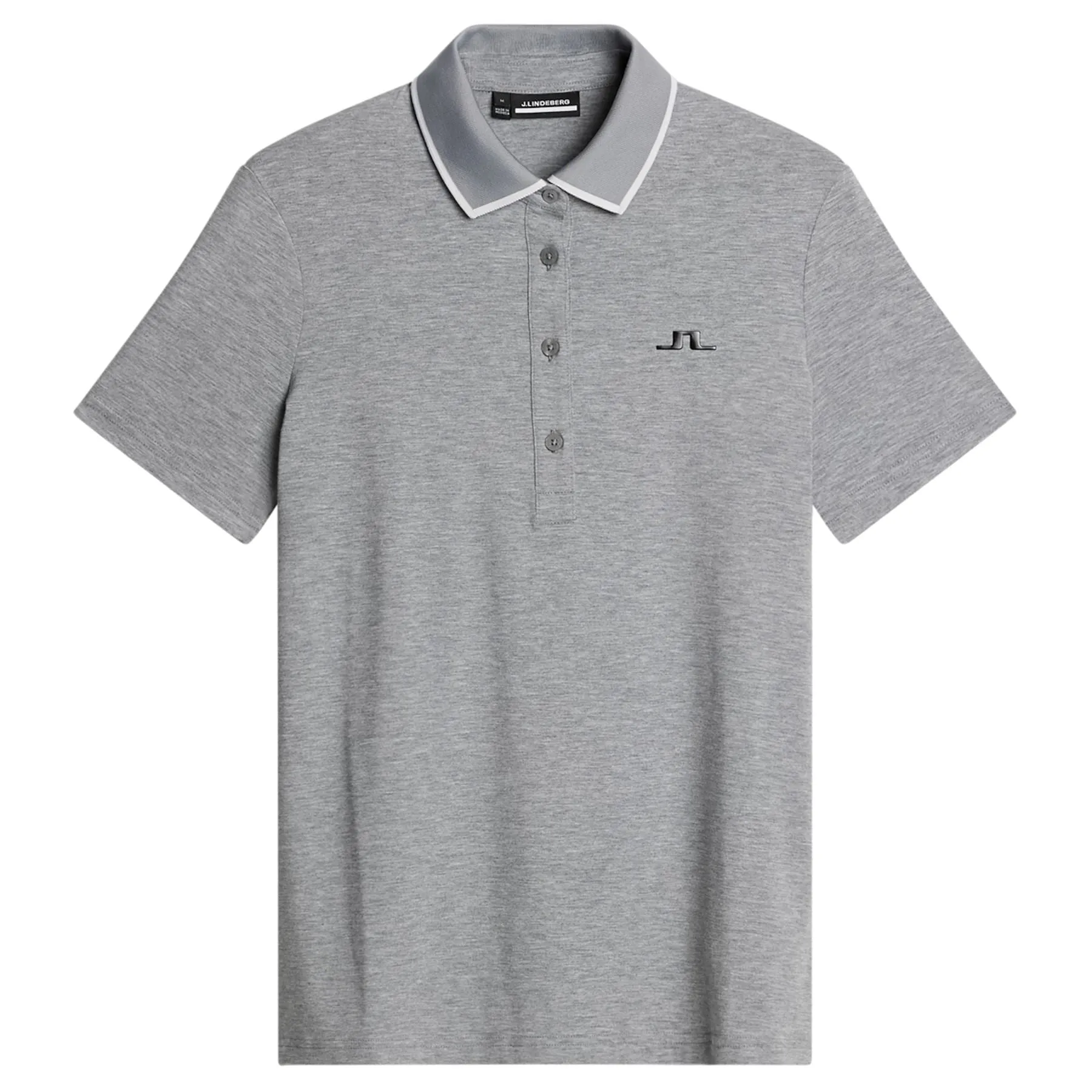 Womens Lille Soft Touch Polo Medium Grey Melange - AW24