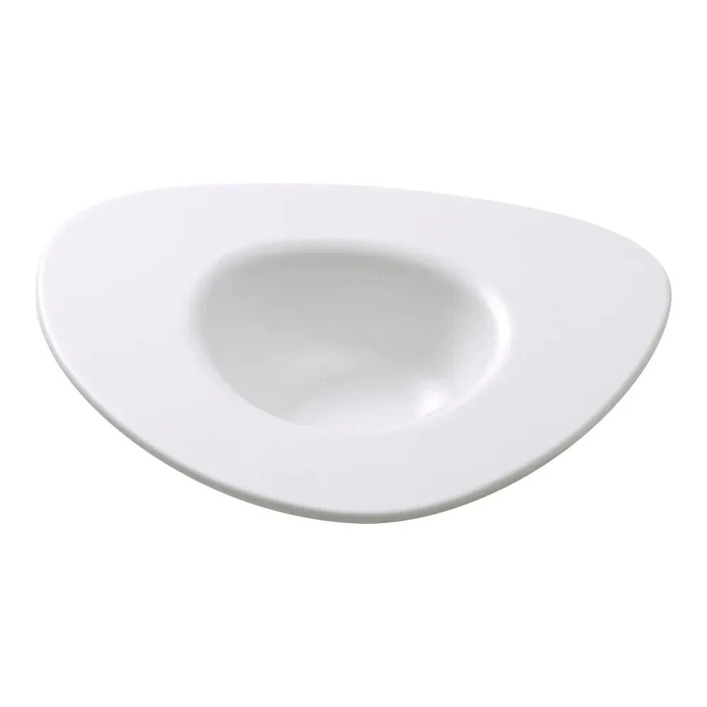 Yanco MO-412 Moderne 12" Dessert Plate, White Melamine, 14oz - Pack of 12