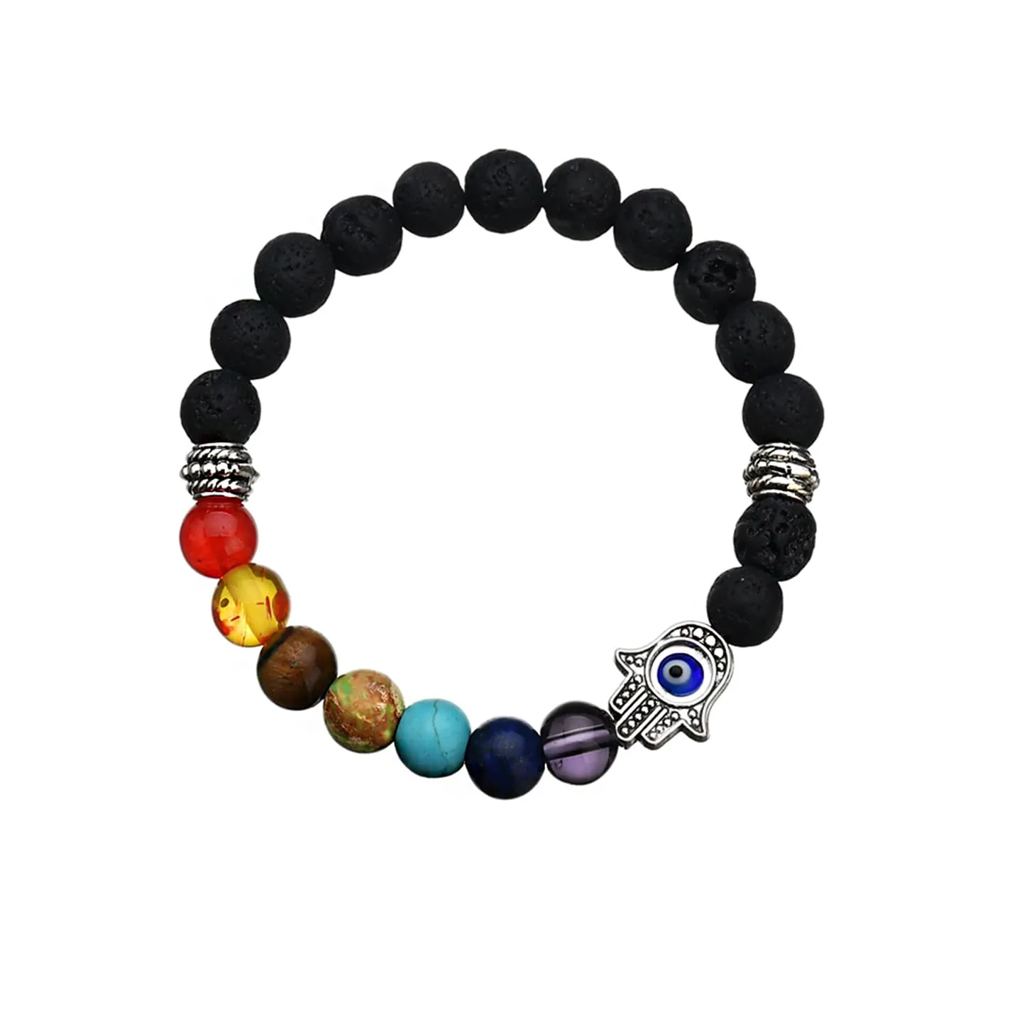 Yellow Chimes Bracelets for Men and Boys Beads Bracelet for Men | 2 Pcs Combo of Buddha and Evil Eye Beads Bracelet Stretchable Bracelet | Birthday Gift for Men and Boys Anniversary Gift for Husband