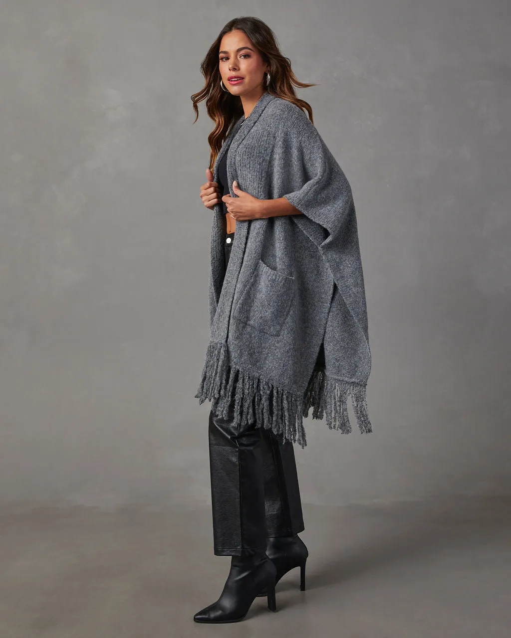 Yonta Fringe Poncho