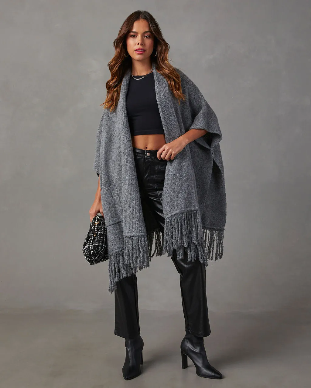 Yonta Fringe Poncho